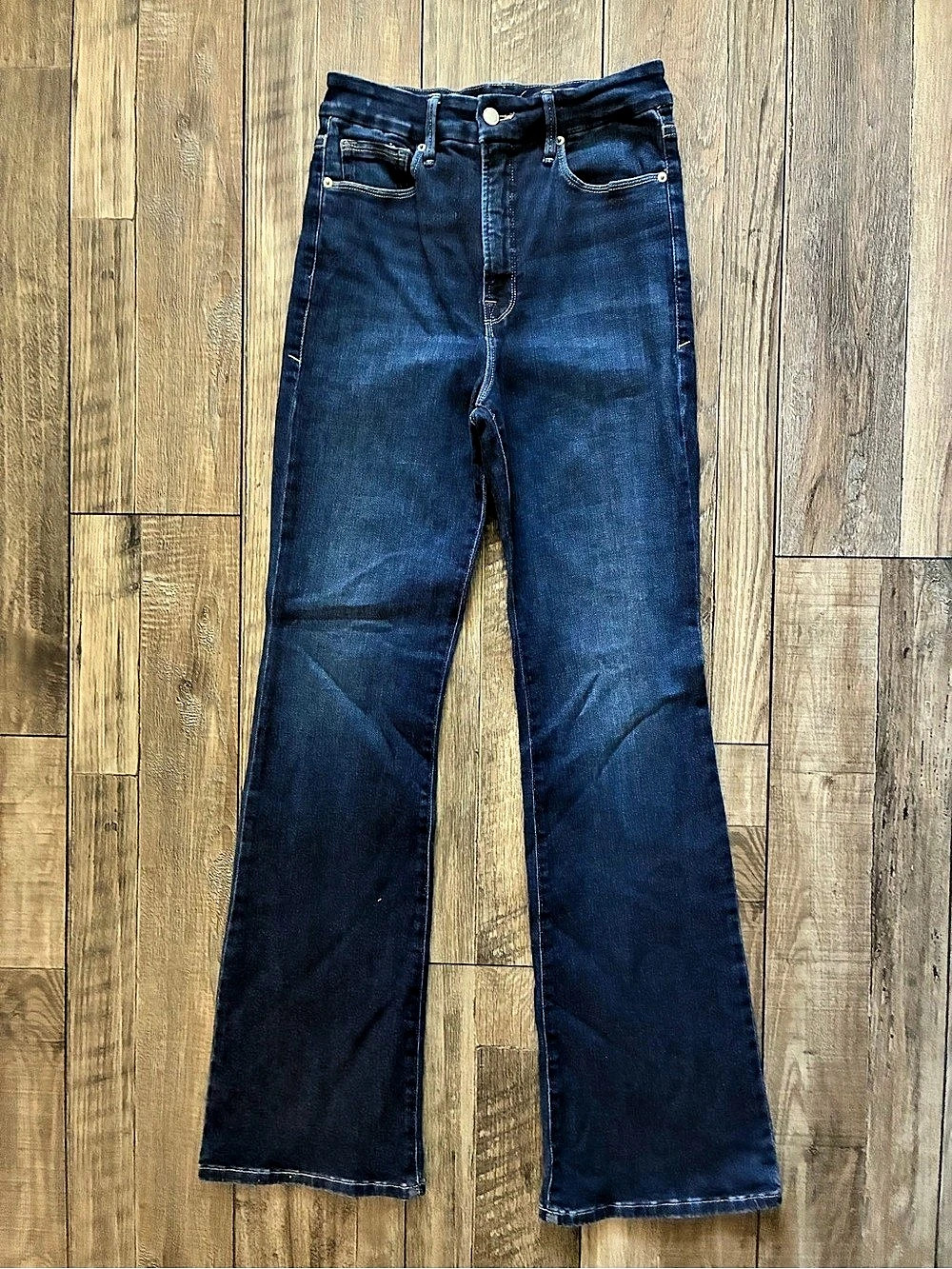 Good American Good Classic Bootcut Jeans Blue Waist 10/30